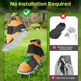 Leweio Aerator Shoes packaging shows instant-ready setup with no tools