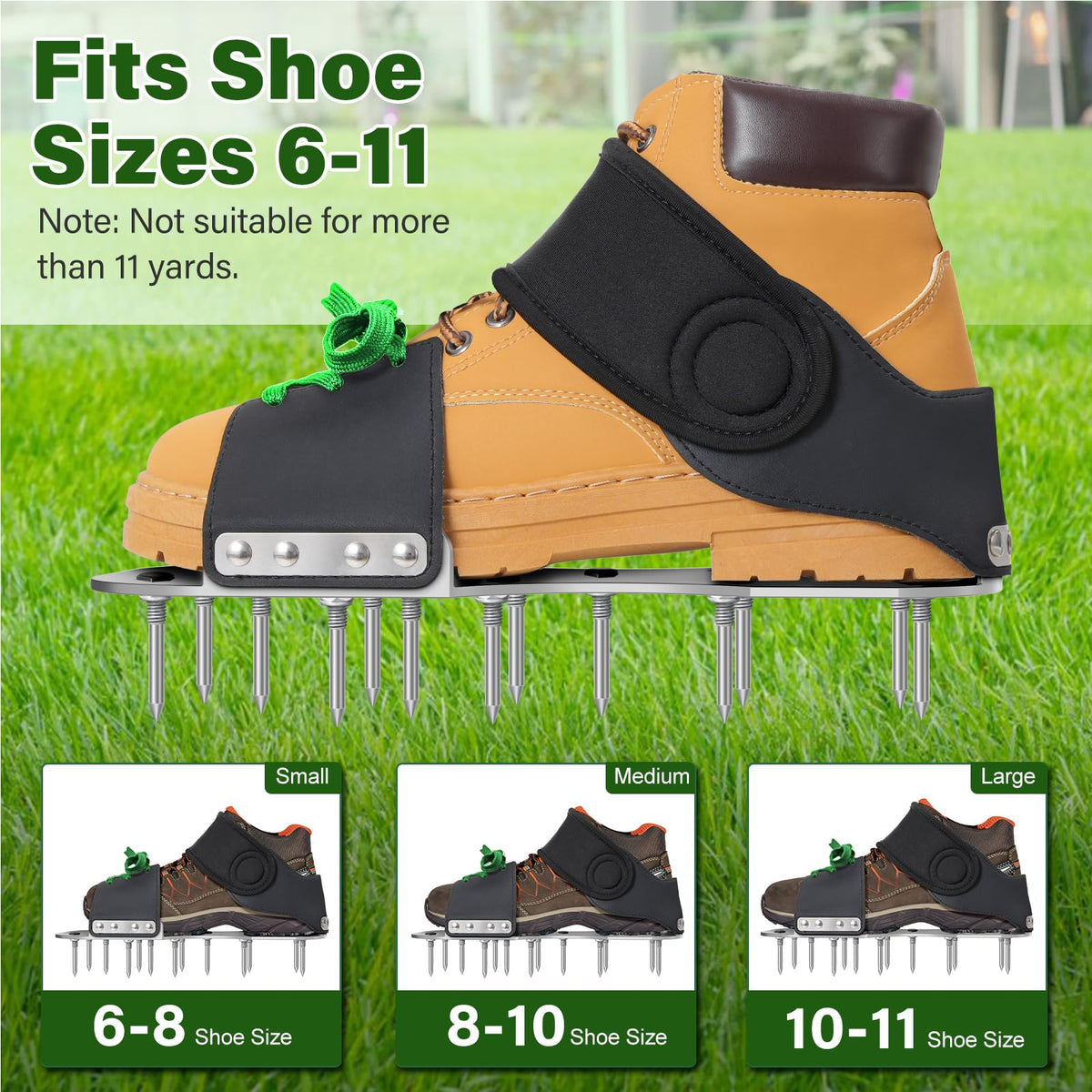 Leweio Aerator Shoes strong spikes support durable performance on diverse soils