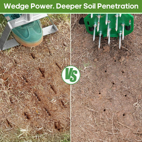 Leweio four-tine aerator delivers efficient aeration in fewer passes.