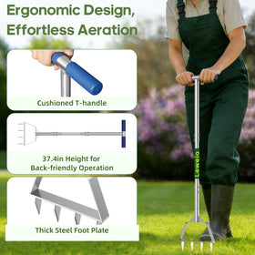 Leweio stand-up design reduces back strain during aeration.