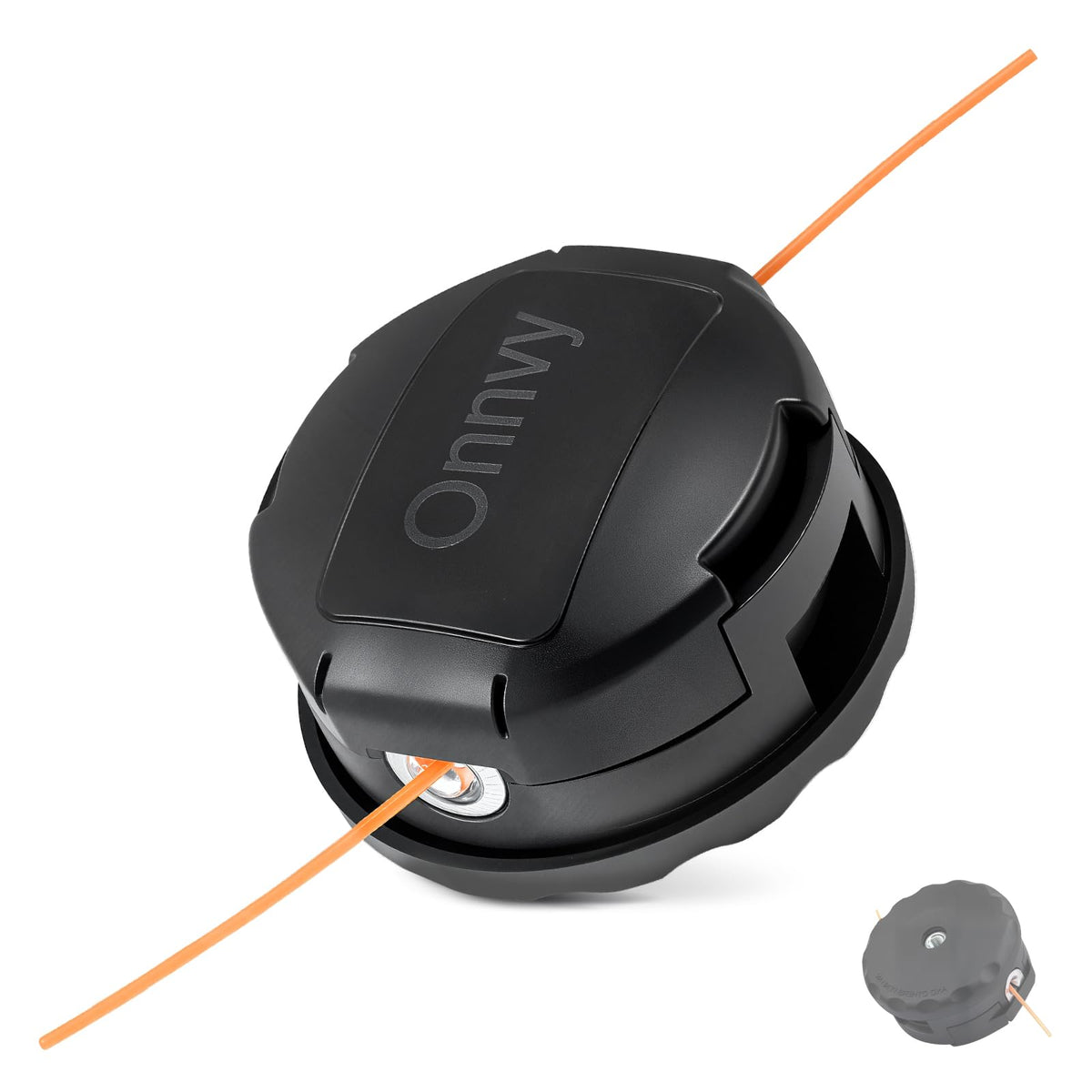 LEWEREST DWO1DT995 weed trimmer head closeup showing sturdy build for durable trimming in rough terrain