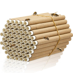 Lewtemi mason bee tubes brown 5in for easy nesting and long-lasting use