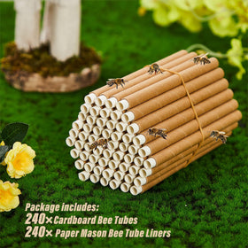 Lewtemi mason bee tubes removable liners for quick cleanup