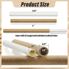 Lewtemi mason bee tubes white 5-24in for clean, replaceable nesting