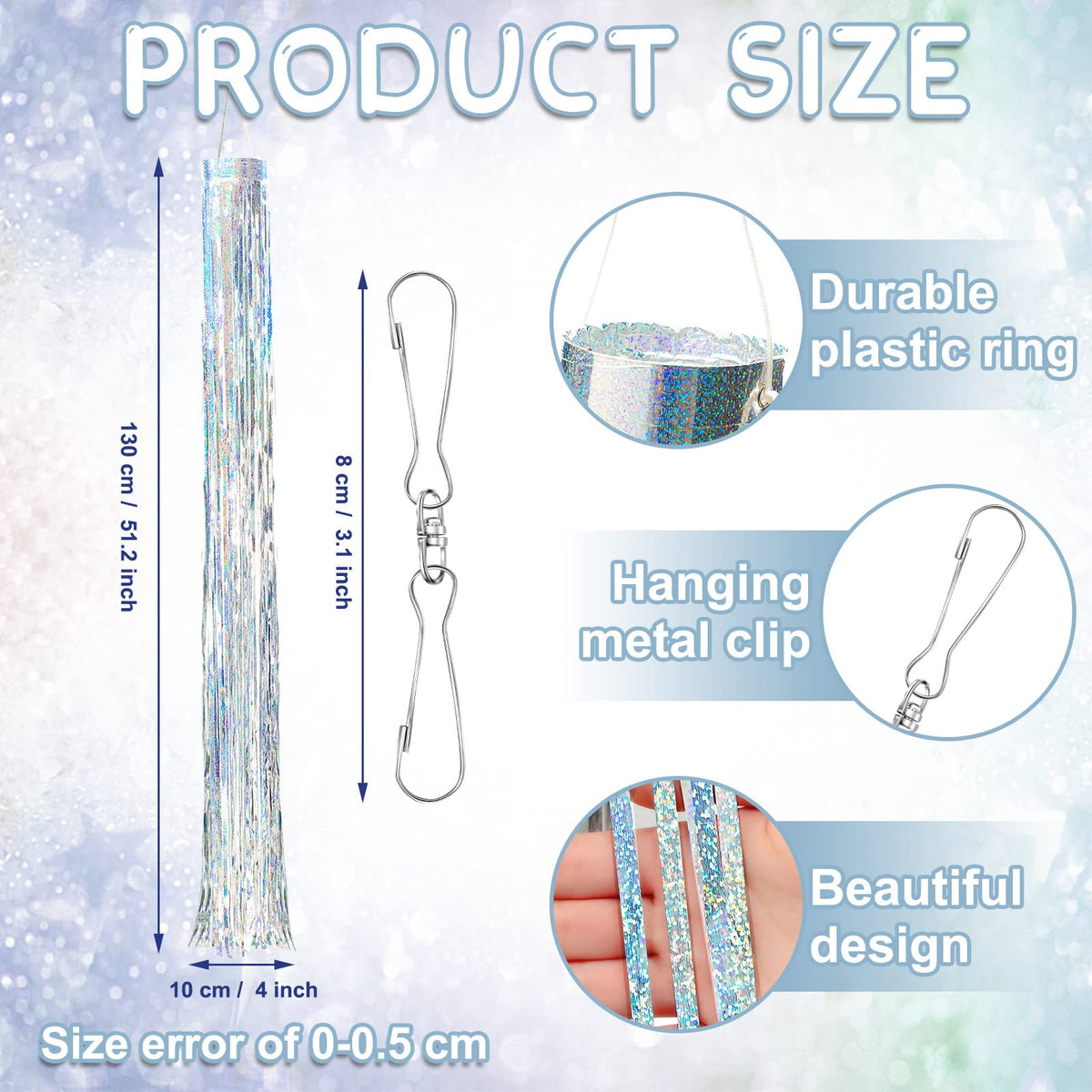 Lewtemi windsock with rotating hook offers easy hanging in sunlight.