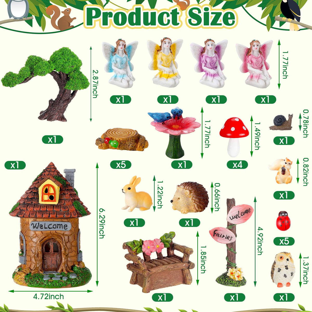 Leyndo fairy figures set adds whimsical charm to outdoor spaces.