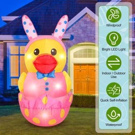 Leyndo giant Easter duck decoration for garden, patio, or lawn setups.