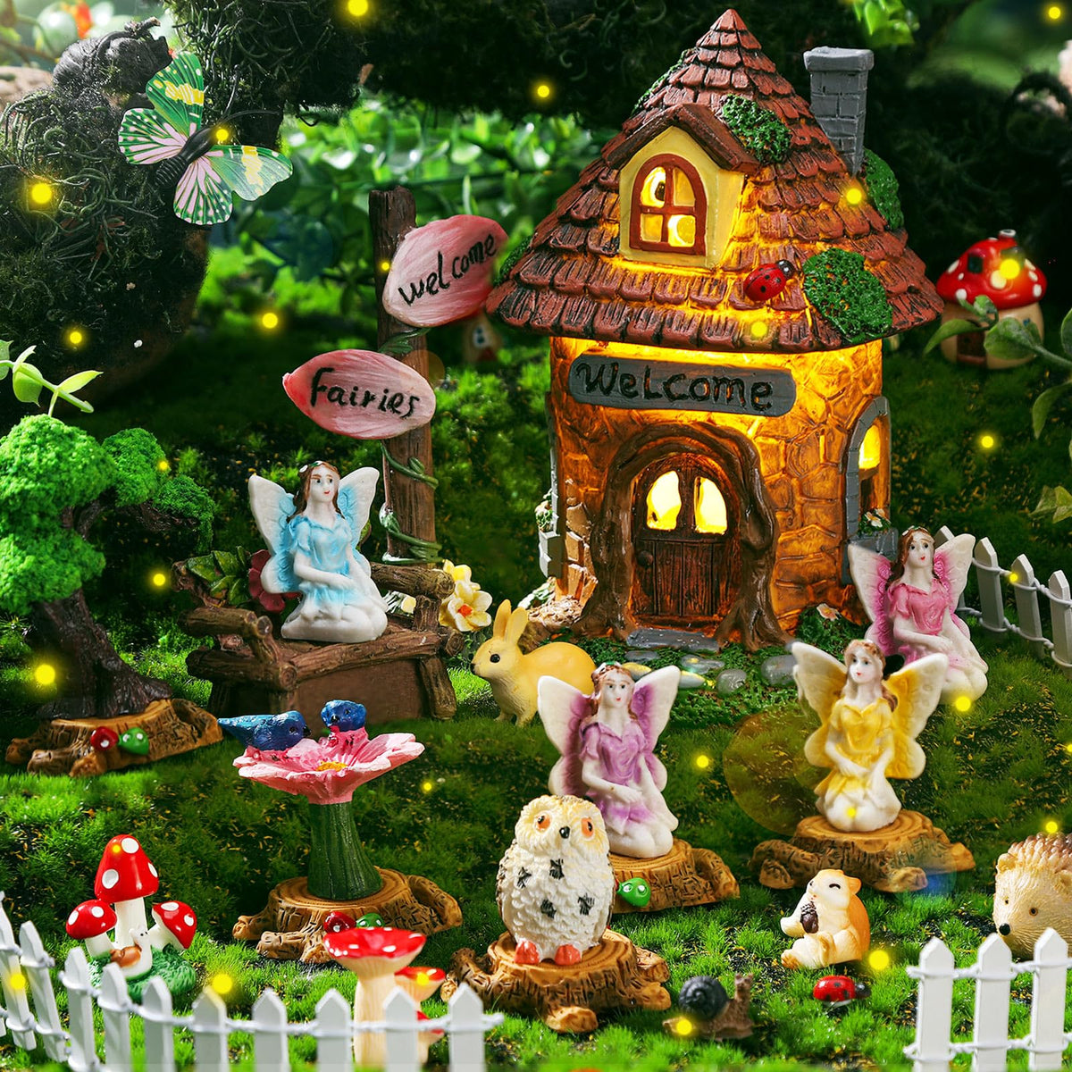 Leyndo solar mushroom house glows at dusk, creating warm ambiance in the garden.