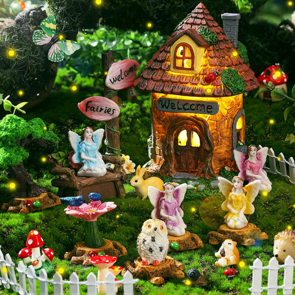 Leyndo solar mushroom house glows at dusk, creating warm ambiance in the garden.