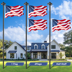 Lezbanz complete flag pole kit accessories keep installation simple.