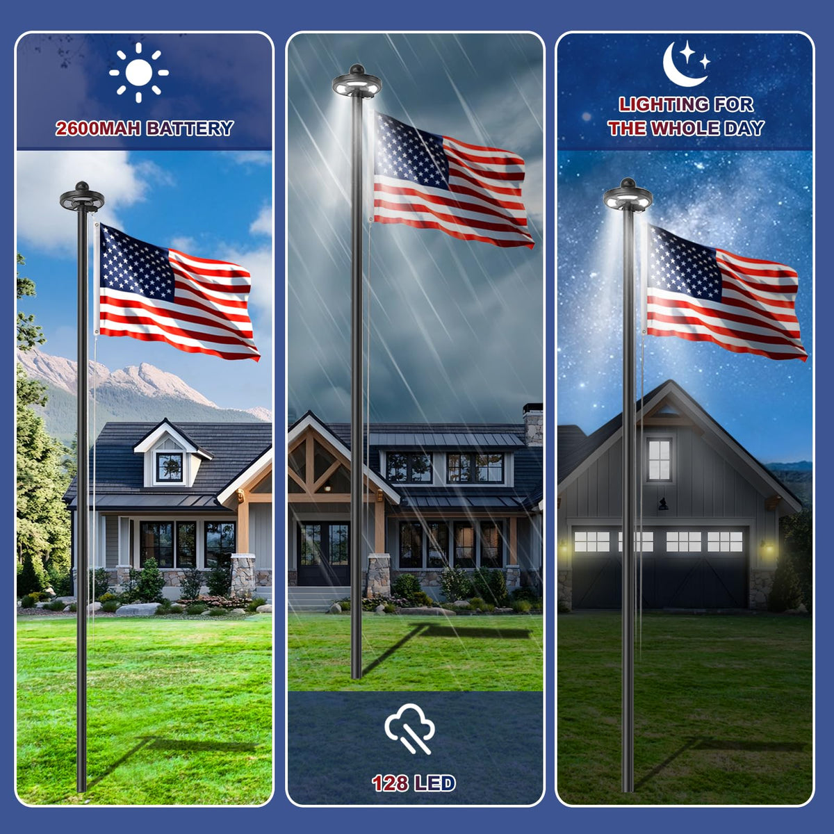 Lezbanz flag pole rope and pulley system enables smooth hoisting of the flag.