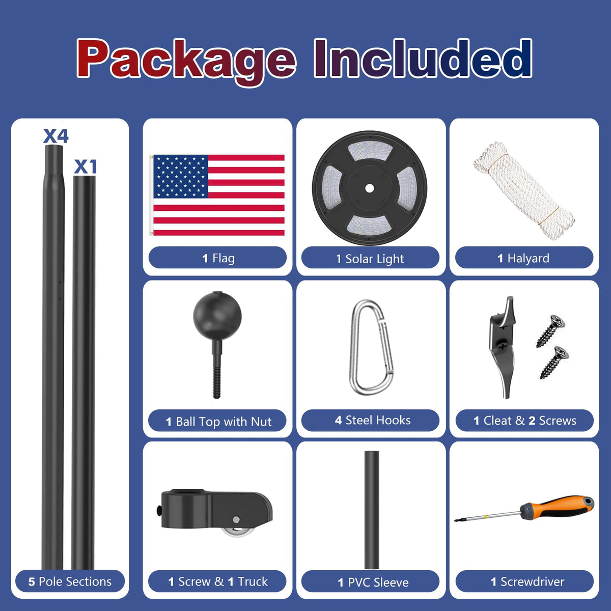 Lezbanz USA flag 3x5 in kit ready for quick outdoor setup.