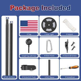 Lezbanz USA flag 3x5 in kit ready for quick outdoor setup.