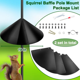 Close-up of the smooth, sloped surface deterring climbing squirrels.