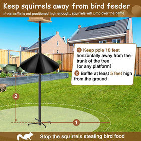 Lezcufer outdoor protection for bird feeders against squirrels