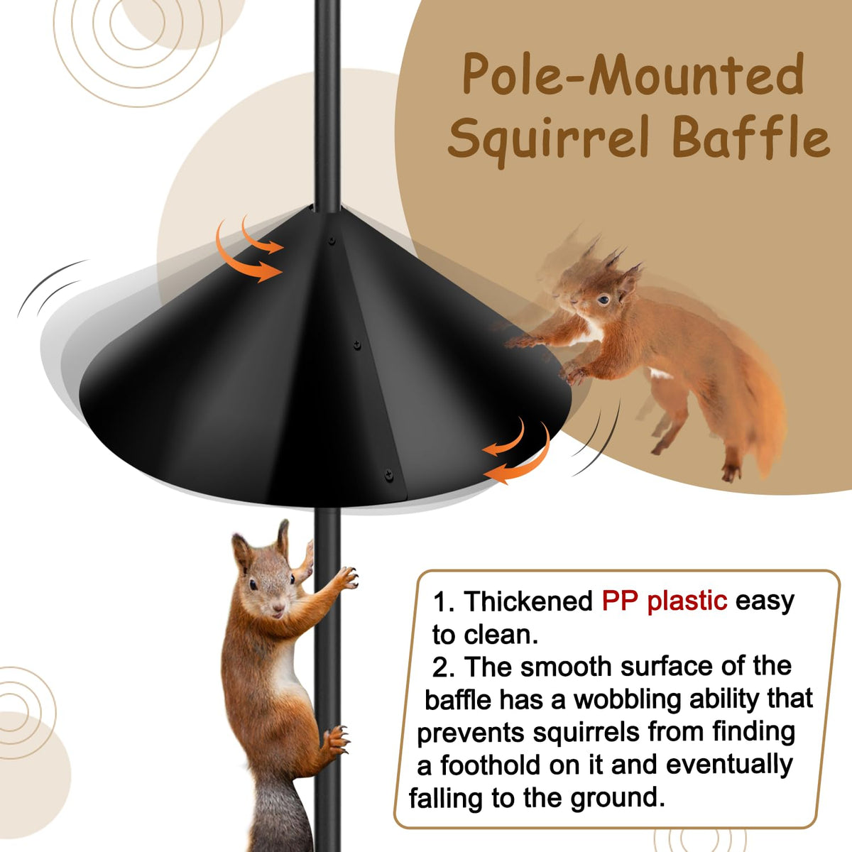 Lezcufer PP plastic baffle is durable and rustproof for garden use