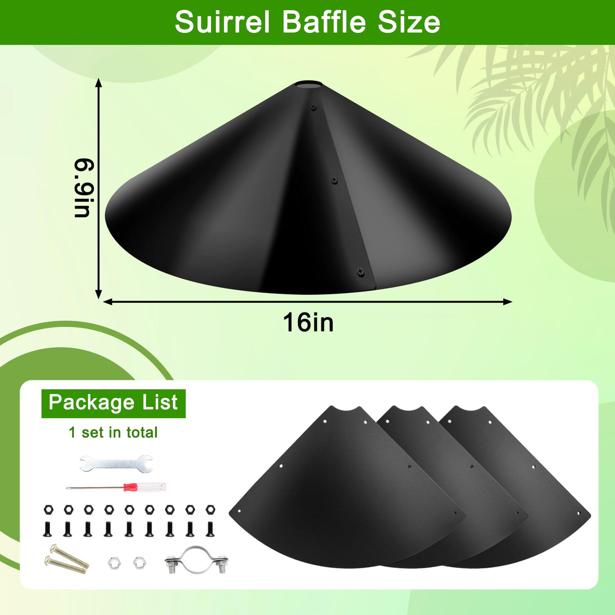 Lezcufer squirrel-proof baffle on pole-mount installation steps