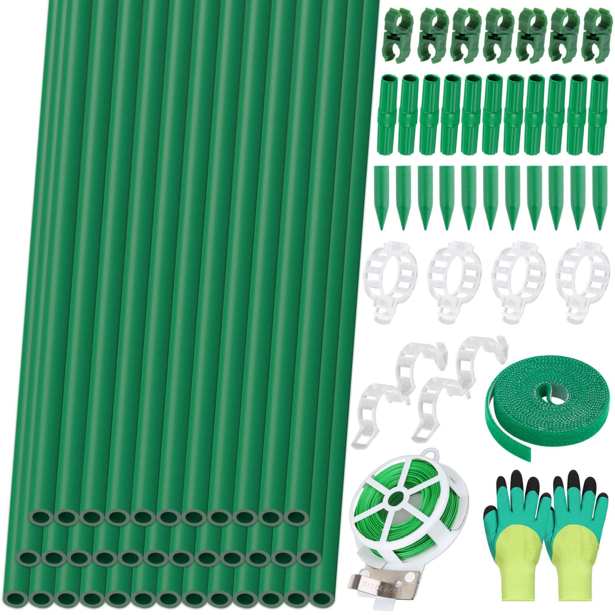 Lezmarket 36-pack garden stakes offer sturdy 16-inch support for growing plants.