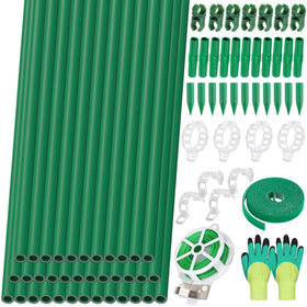 Lezmarket 36-pack garden stakes offer sturdy 16-inch support for growing plants.
