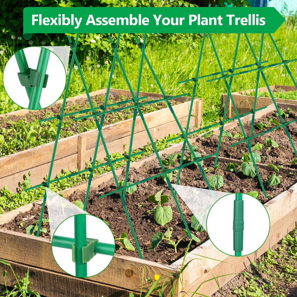 Lezmarket stylish garden stakes add décor while guiding vines neatly.