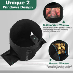 Lezmarket versatile bags support potatoes, onions, tomatoes, and more in small spaces.
