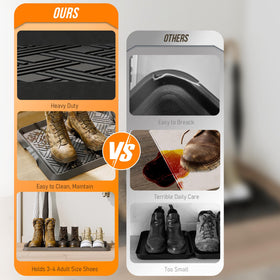 LFCONNECT rubber boot tray rolled storage demonstrates compact, space-saving design.