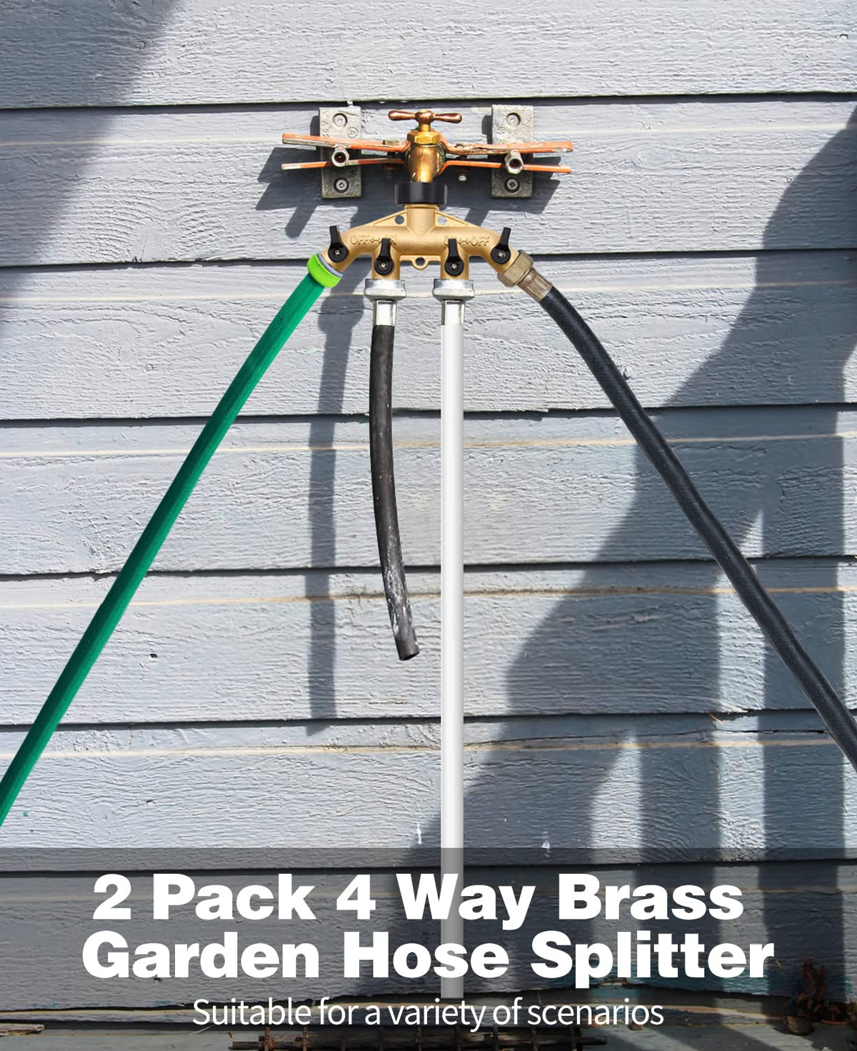 LFSEMINI brass hose splitter ball valve closeup showing leak-proof control.
