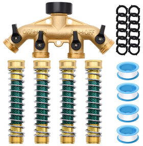 LFSEMINI four-way hose splitter showing multi outlet operation and independent valves