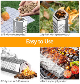 LFSEMINI hexagonal 304 stainless steel design prevents rolling and resists rust.
