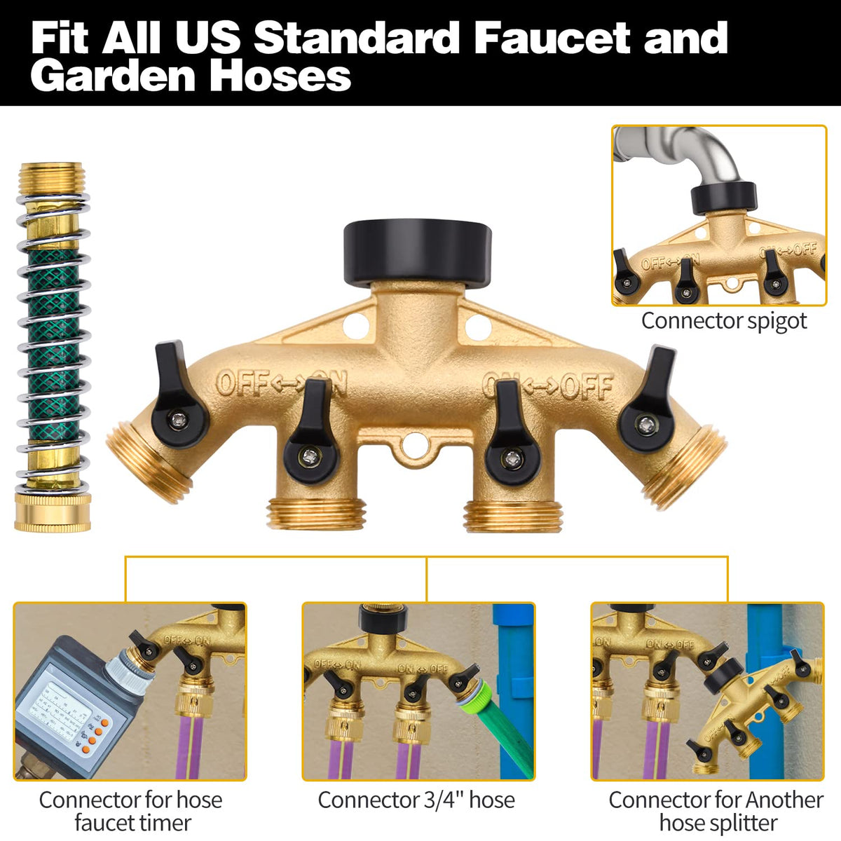 LFSEMINI hose spigot with individual valves for flow control
