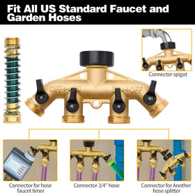 LFSEMINI hose spigot with individual valves for flow control