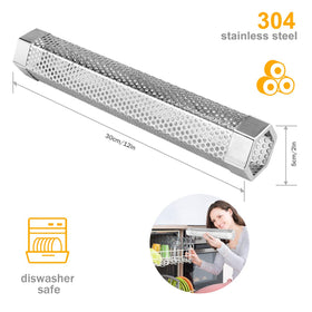 Durable 304 stainless steel LFSEMINI smoker tube resists rust and cleans easily.