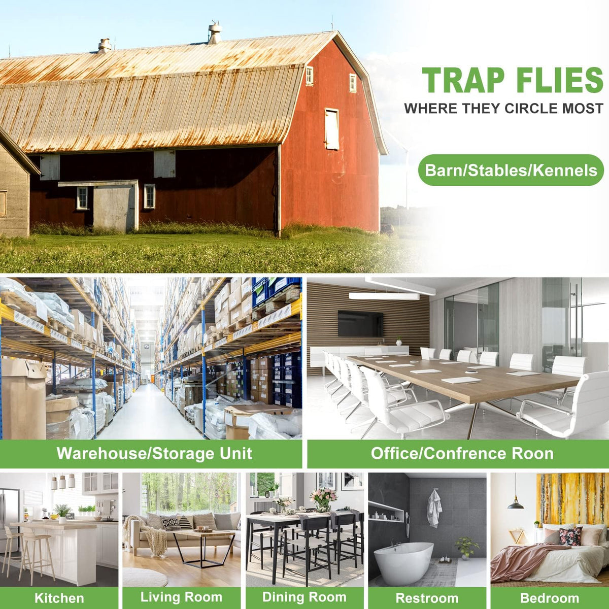 LFSYS disposable window fly traps offer easy removal and clean disposal.