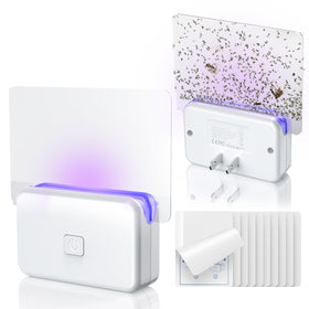 LFSYS 2-pack plug-in fly trap front view with dual lamps for efficient insect capture.