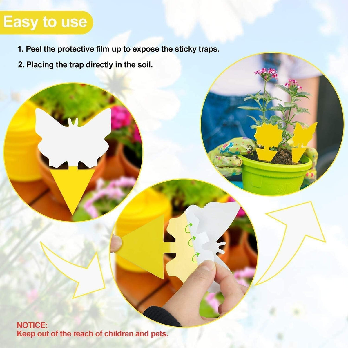 LFSYS indoor safe pest control sticky traps are non-toxic and pet-friendly