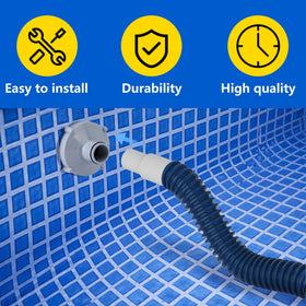 LFUTARI 33mm to 80mm hose compatibility for versatile inlet connections.