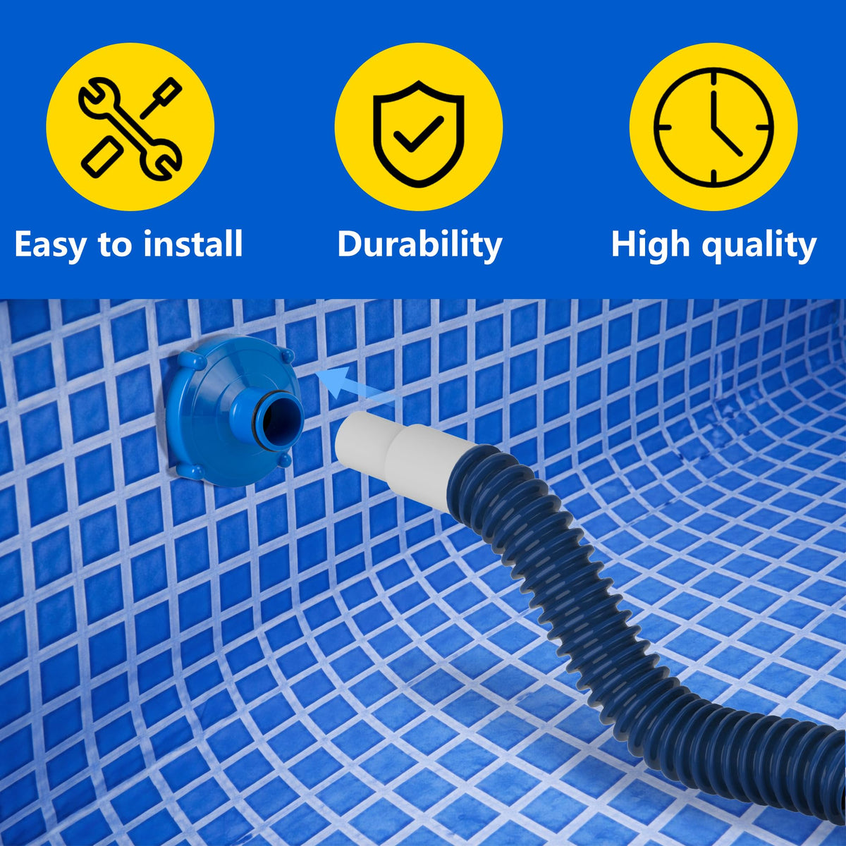 LFUTARI durable plastic construction supports season-after-season use in outdoor pools.