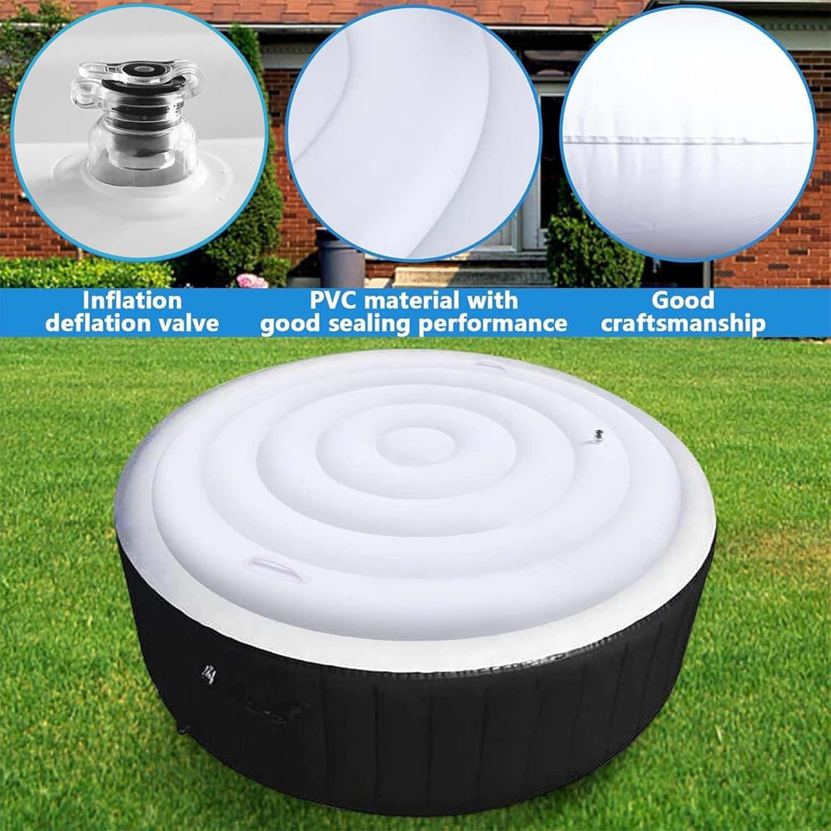 LFUTARI easy-inflate cover ready for quick setup and use outdoors.