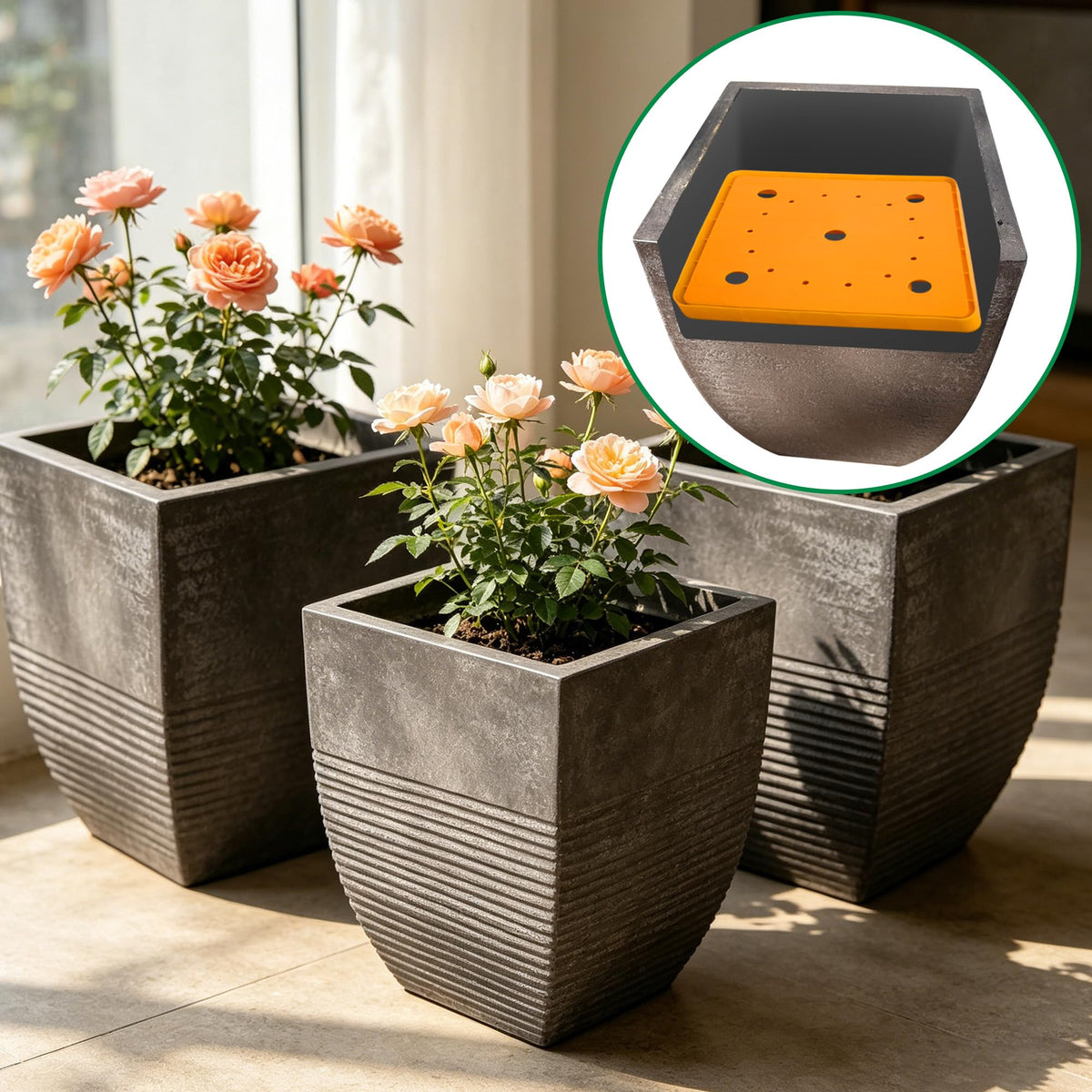 LFUTARI easy-install design showing tray and liner placement before soil filling