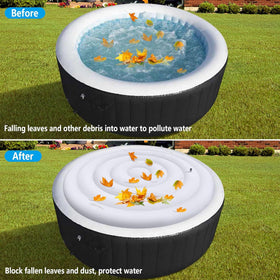 LFUTARI heat retention cap reducing heat loss around the tub rim.