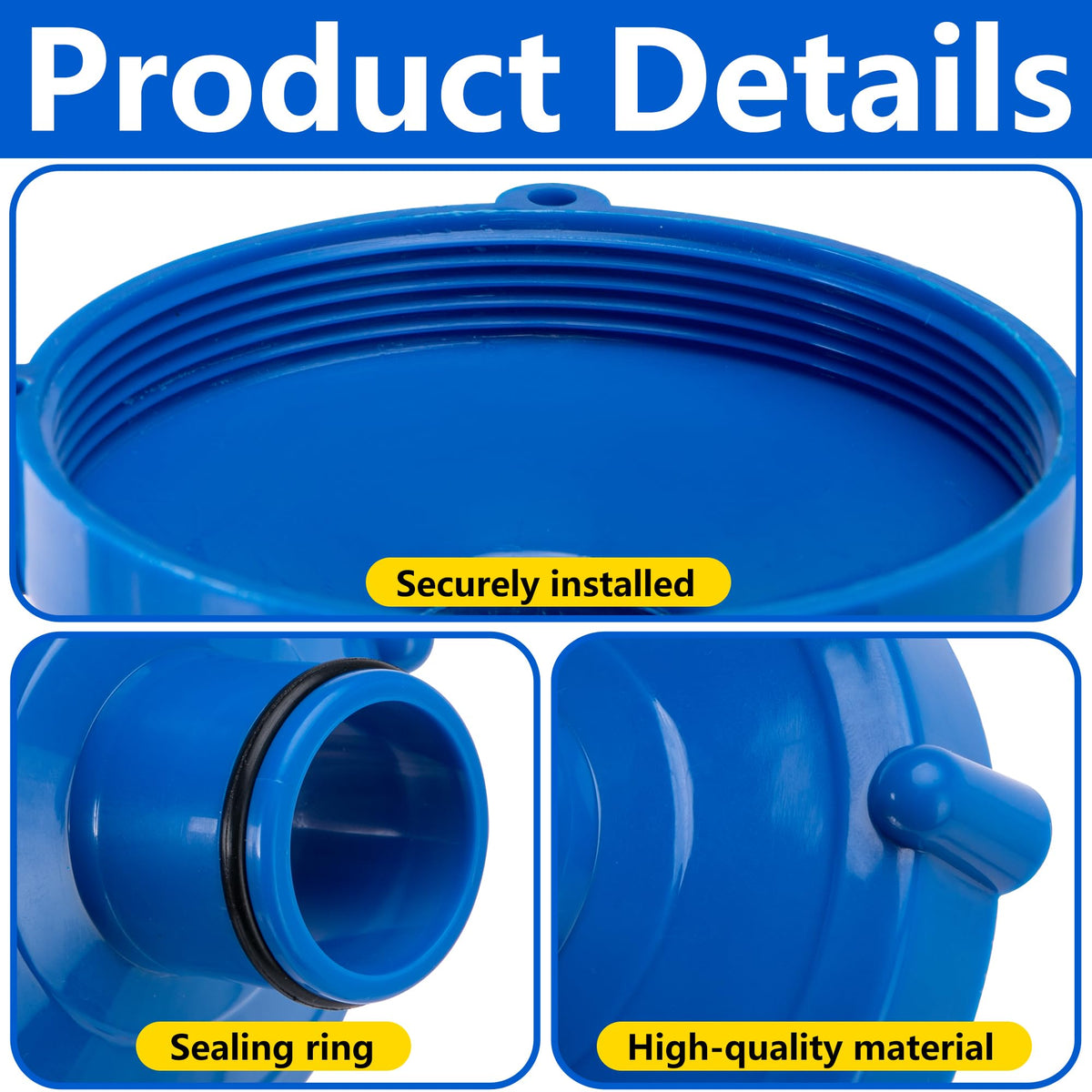 LFUTARI 80mm threaded adapter fits 33mm hose for reliable vacuum attachment.