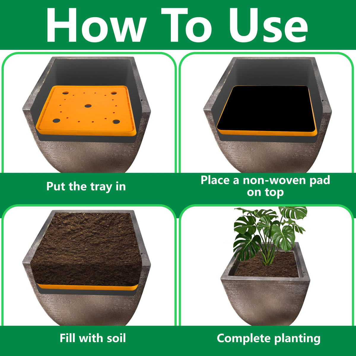LFUTARI two-pack setup for easy integration with existing large pots
