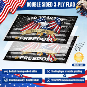 LFZHAN commemorative 1776-2026 design on durable flag