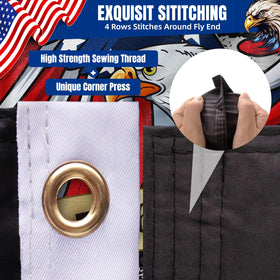 LFZHAN flag with eagle emblem and fade-resistant print