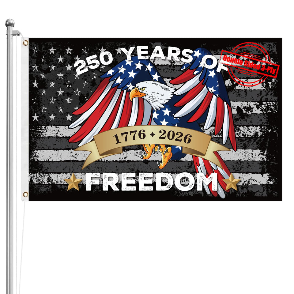LFZHAN 3x5 USA flag double-sided for clear viewing from all angles