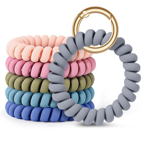 LGEGE wristband spiral coil keeps keys secure during workouts