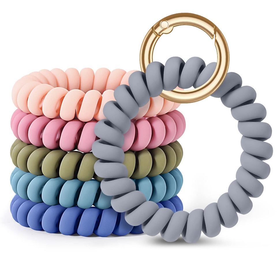 LGEGE wristband spiral coil keeps keys secure during workouts