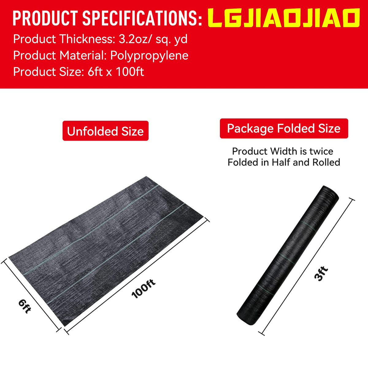 LGJIAOJIAO ground cover mat blocks weeds and reduces maintenance