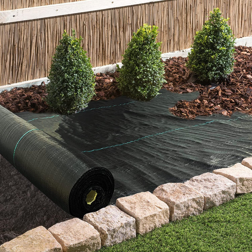 LGJIAOJIAO weed fabric 6ftx100ft blocks weeds while letting moisture through