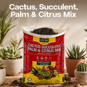 LGM Premium Cactus Soil Mix uses a pH-balanced blend suitable for finicky citrus.